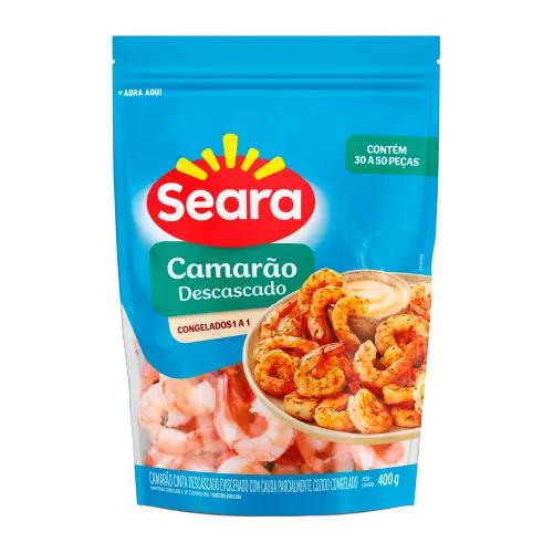 CAMARAO CINZA DESCASCADO SEARA C/ 30 A 50 PCT 400G