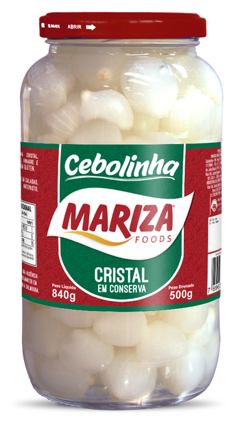 CEBOLINHA EM CONSERVA CRISTAL MARIZA FOODS VIDRO 340G