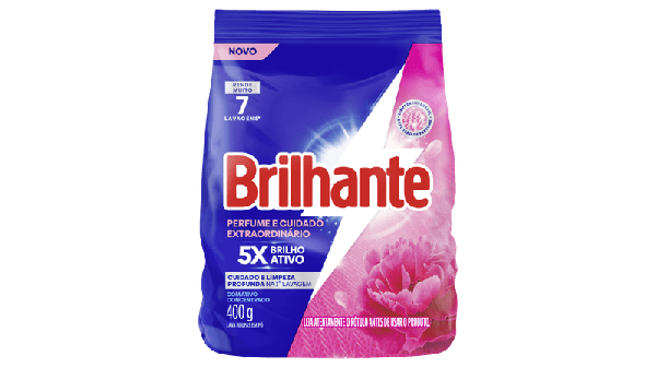 DETERGENTE EM PO BRILHANTE PERFUME E CUIDADO  SCH 400G
