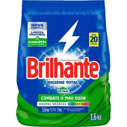 DETERGENTE EM PO BRILHANTE HIGIENE TOTAL SCH 1,6KG