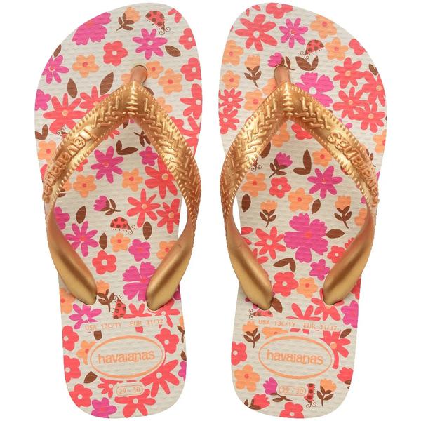 HAVAIANA KIDS FLORES BEGE/DOURADO 35/36