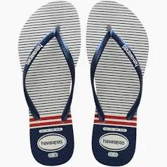 HAVAIANA SLIM NAUTICAL BRANCO/MARINHO/VERMELHO 35/36
