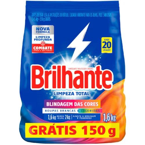 LAVA ROUPAS EM PO BRILHANTE LIMPEZA TOTAL SCH L1,6KG P1,45KG