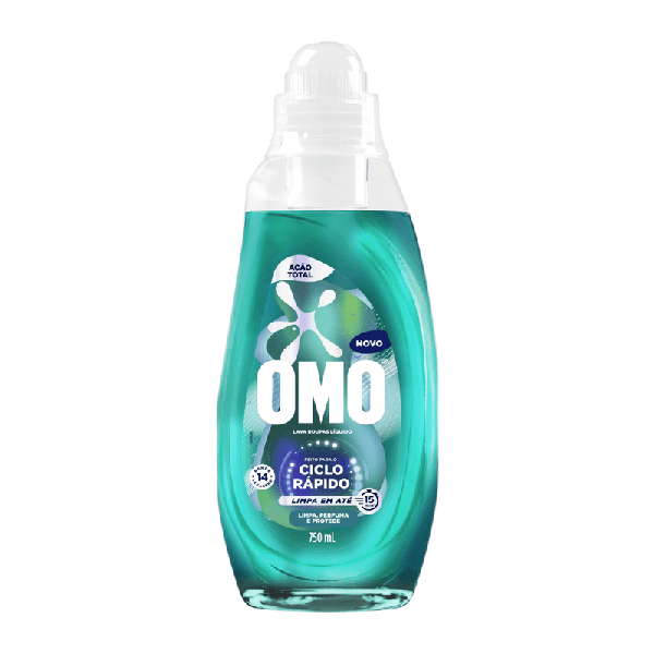 LAVA ROUPAS LIQUIDO OMO ACAO TOTAL 750ML