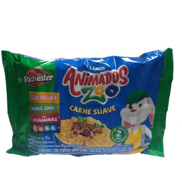 MACARRAO INSTANTANEO ANIMADOS ZOO CARNE SUAVE 75G