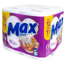 PAPEL HIGIENICO MAX PURE NEUTRO FOLHA DUPLA C/12 UND