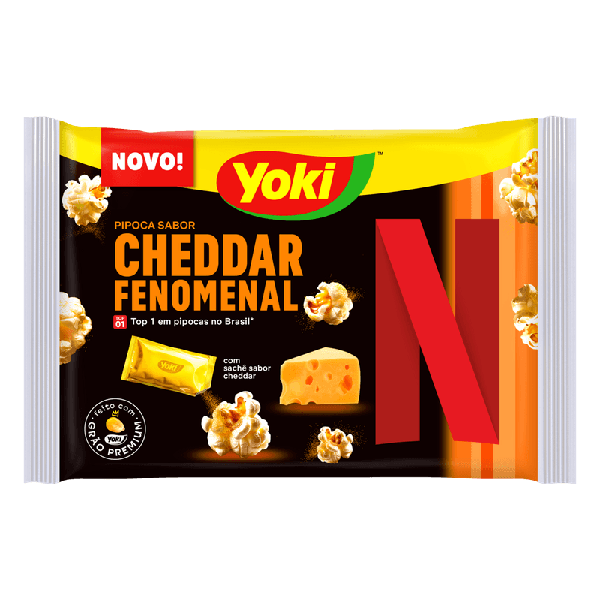 PIPOCA P/ MICROONDAS YOKI CHEDDAR FENOMENAL 100G