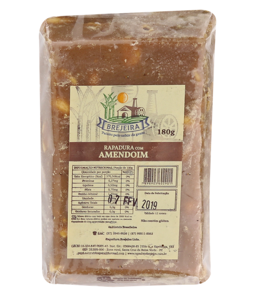 RAPADURA BREJEIRA COM AMEDOIM 500G