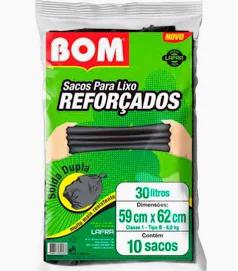 SACO DE LIXO BOM ALMOFADA 30 LTS C 10