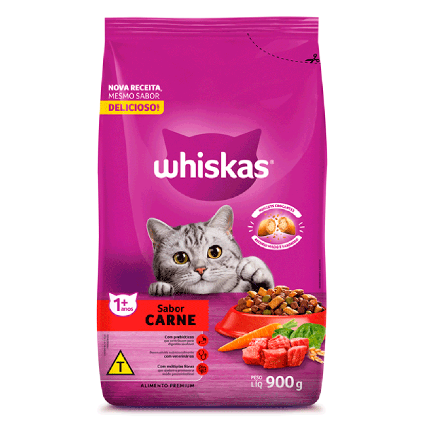 WHISKAS CARNE 900G