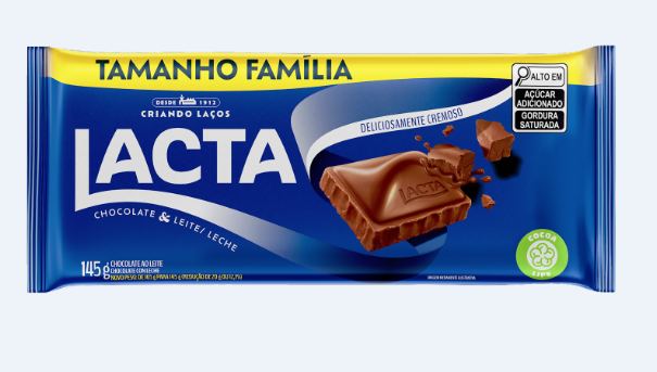 CHOCOLATE LACTA 145G AO LEITE