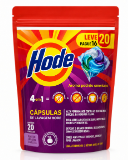CÁPSULAS LAVA ROUPAS HODE 4 EM 1 LEVE 20 PAGUE16