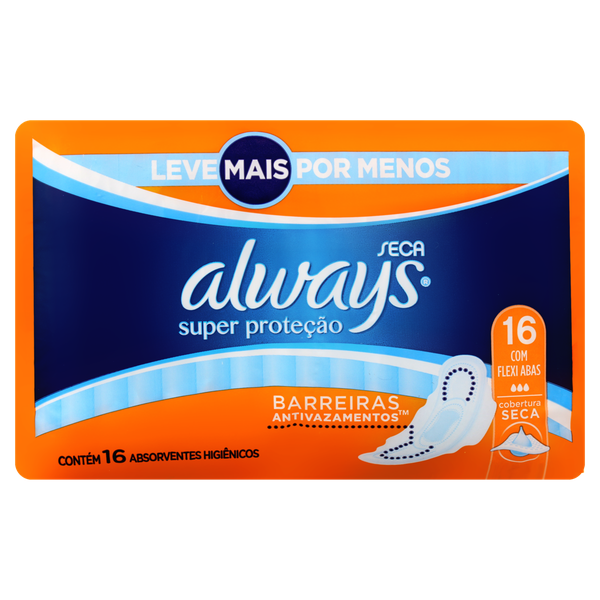 ABSORVENTE ALWAYS BASICO C 16 UN SECO