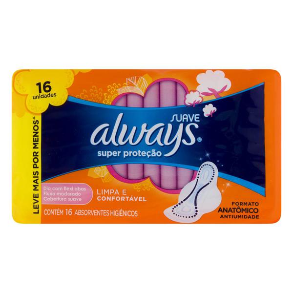 ABSORVENTE ALWAYS BASICO C 16 UN SUAVE