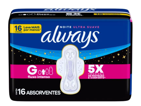 ABSORVENTE ALWAYS PINK NOTURNO L16P14