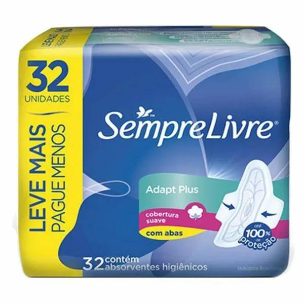 ABSORVENTE SEMPRE LIVRE ADAPT ESP C/ABAS ADAPT PLUS 32UN