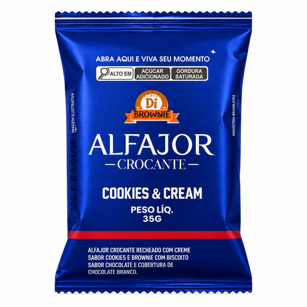 ALFAJOR DI BROWNIE COOKIES E CREAM 35G