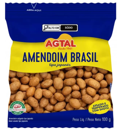 AMENDOIM AGTAL BRASIL 100G