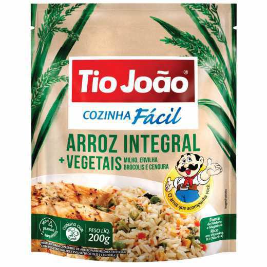 ARROZ COZINHA FACIL INTEGRAL + VEGETAIS TIO JOÃO 200G