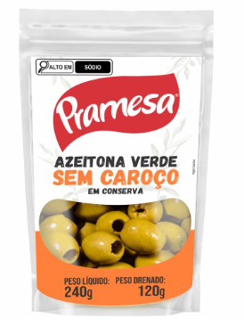 AZEITONA SEM CAROÇO PRAMESA VERDE 120G