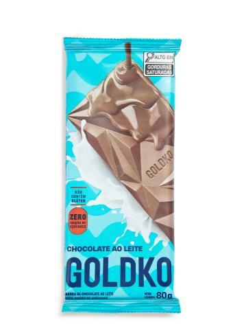 BARRA CHOCOLATE GOLDKO AO LEITE 80G