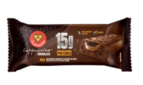 BARRA PROTEICA 3 CORACOES CAPPUCCINO CHOCOLATE 50G