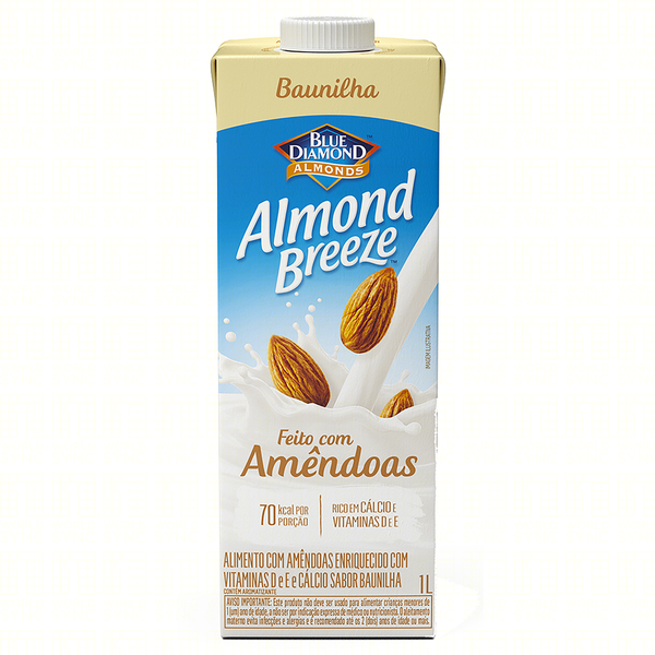 BEBIDA DE AMENDOA ALMOND BREEZE 1L BAUNILHA