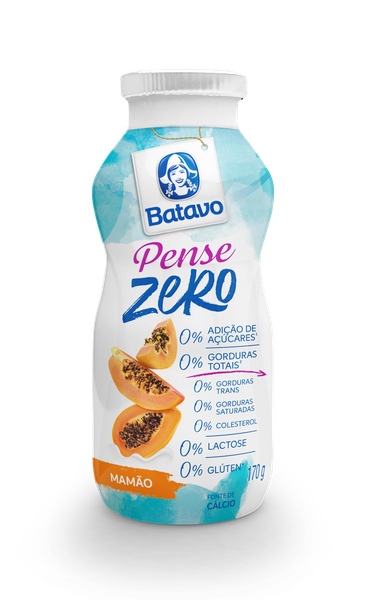 BEBIDA LACTEA BATAVO PENSE ZERO MAMÃO 170G