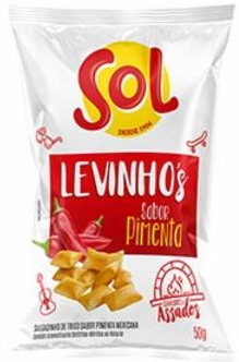 BISCOITO SALGADINHO SOL LEVINHOS 50G PIMENTA