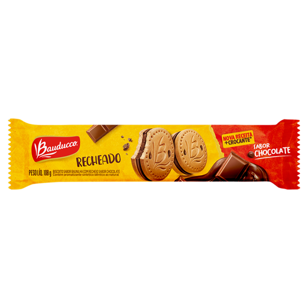 BISCOITO BAUDUCCO RECHEADO CHOCOLATE 108G