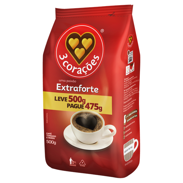 CAFE 3 CORACOES L500G P475G EXT.FORTE