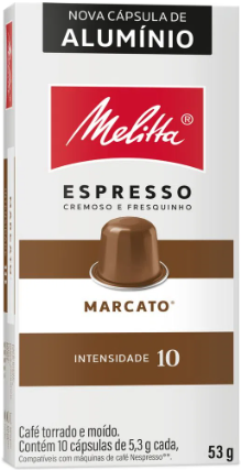 CAPSULA MELITTA ALUMÍNIO MARCATO 53G