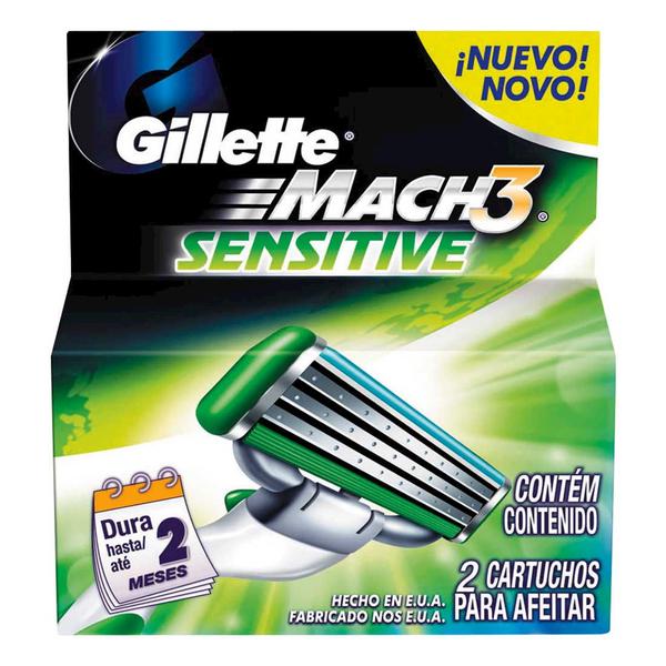 CARGA GILLETTE MACH3 SENSITIVE COM 2