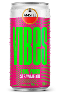 CERVEJA AMSTEL VIBES STRAWMELON LATA 269 ML