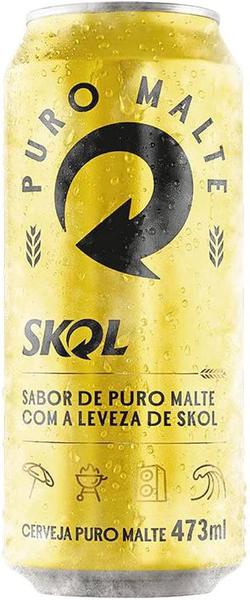 CERVEJA SKOL PURO MALTE LATA 473ML