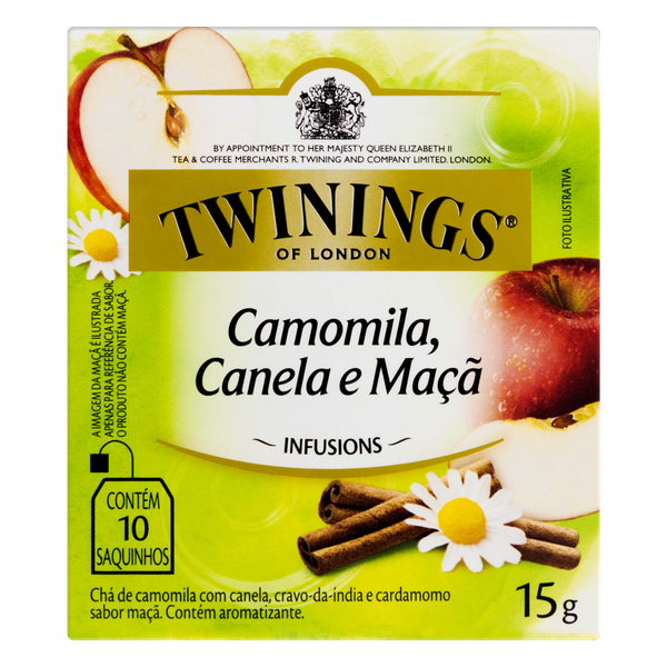 CHÁ TWININGS CAMOMILA, CANELA E MAÇA 15G