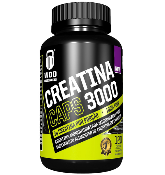 CREATINA 100% PURE CAPS 3000 WOD NUTR.120 CAPSULAS