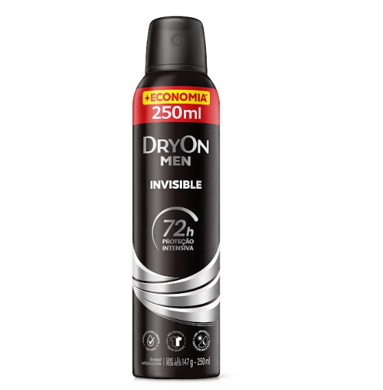 DES.AEROSOL DRYON 250ML/147G MEN INVISIBLE