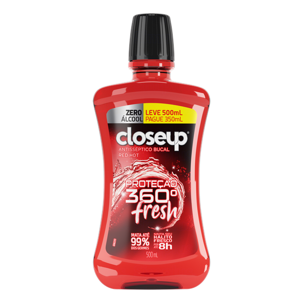 ENXAGUANTE BUCAL CLOSEUP LV500ML PG350ML RED HOT