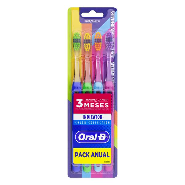 ESCOVA DENTAL ORAL B PLUS 30 COLOR 4 UNIDADES