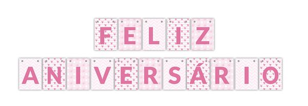 FLAMULA FELIZ ANIVERSARIO ROSA