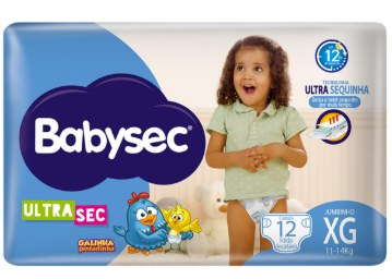 FRALDA BABYSEC GALINHA PINTAD 12UN ULTRA XG