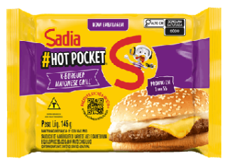 HOT POCKET SADIA 145 G X-BURGUER MAIONESE GRILL