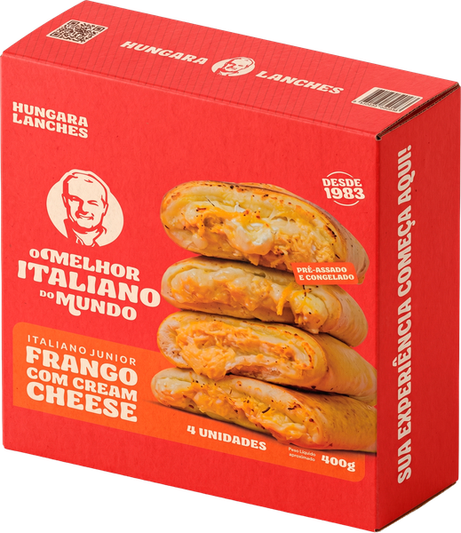 ITALIANO JR HÚNGARA CONGELADO FRANGO COM CREAM CHEESE 400G