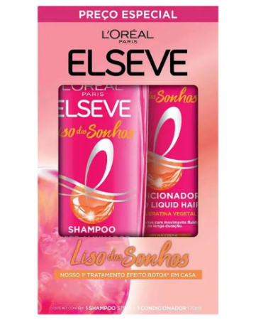 KIT SHAMPOO 375ML+COND 170ML ELSEVE 2 UN LISO DOS SONHOS BOTOX