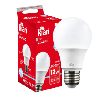 LÂMPADA KIAN LED CLASSIC BRANCA FRIA 12W BIVOLT