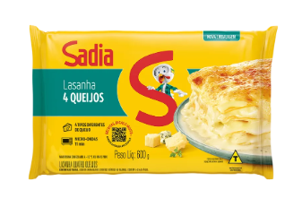 LASANHA SADIA 4 QUEIJOS 600G