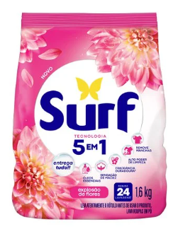 LAVA ROUPAS PO SURF 5 EM 1 ROSAS E FLOR DE LIS 1,6KG