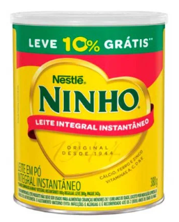 LEITE EM PÓ NINHO INTEGRAL INSTANTANEO 10% DESCONTO 380G