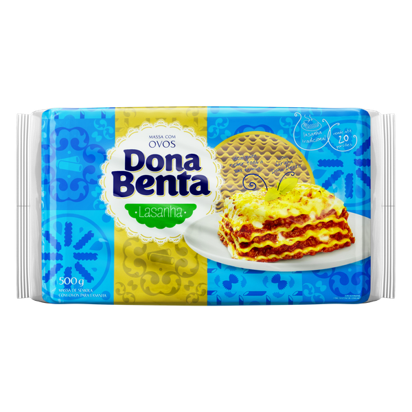 MASSA LASANHA DONA BENTA COM OVOS 500G